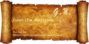 Gavrila Melinda névjegykártya